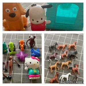 Kids Mini Toys Play Animals Vehicles Bundle of 21